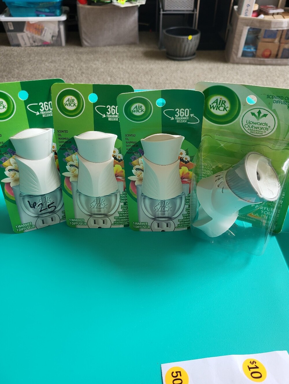 4 Air Wick Plug-In Scented Oil Warmers - White